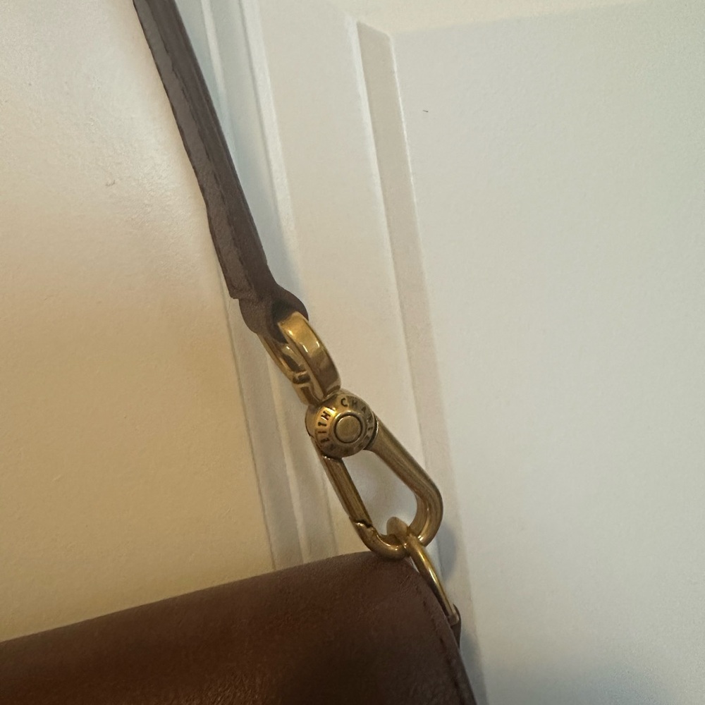 Charles & Keith Brown Shoulder Bag with Gold Buckle - Picture 4 of 9